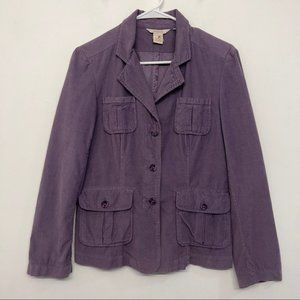 Sundance Corduroy Cotton Jacket Blazer S Purple